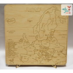 Puzzle harta Europei natur in limba engleza